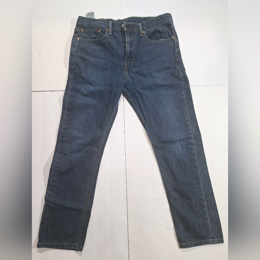 Levis 522 Denim Jeans Mens 32x30 Blue Dark Wash Straight Leg FREE SHIPPING